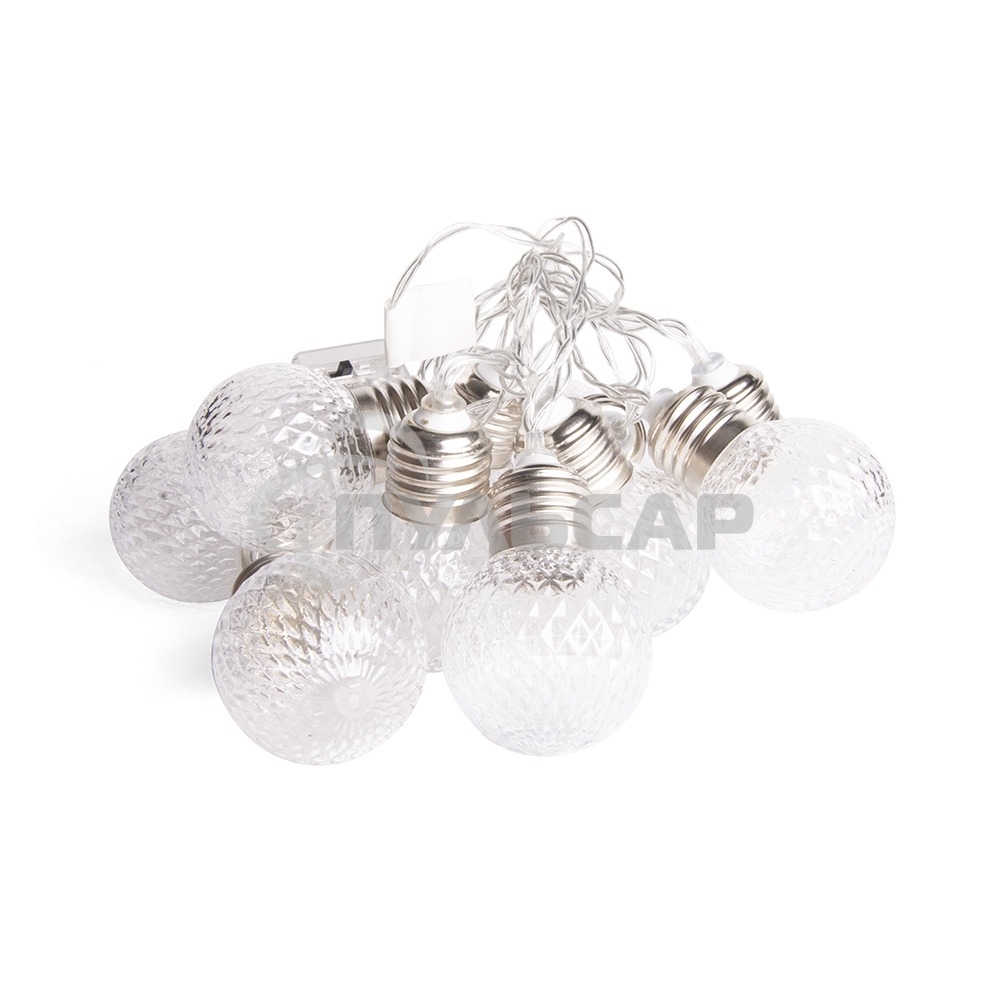 Гирлянда светод. Funray Лампы,SE-HL-1.810WW,2*АА,1.8м,10LED,10ламп,тепл.бел,прозрачный провод