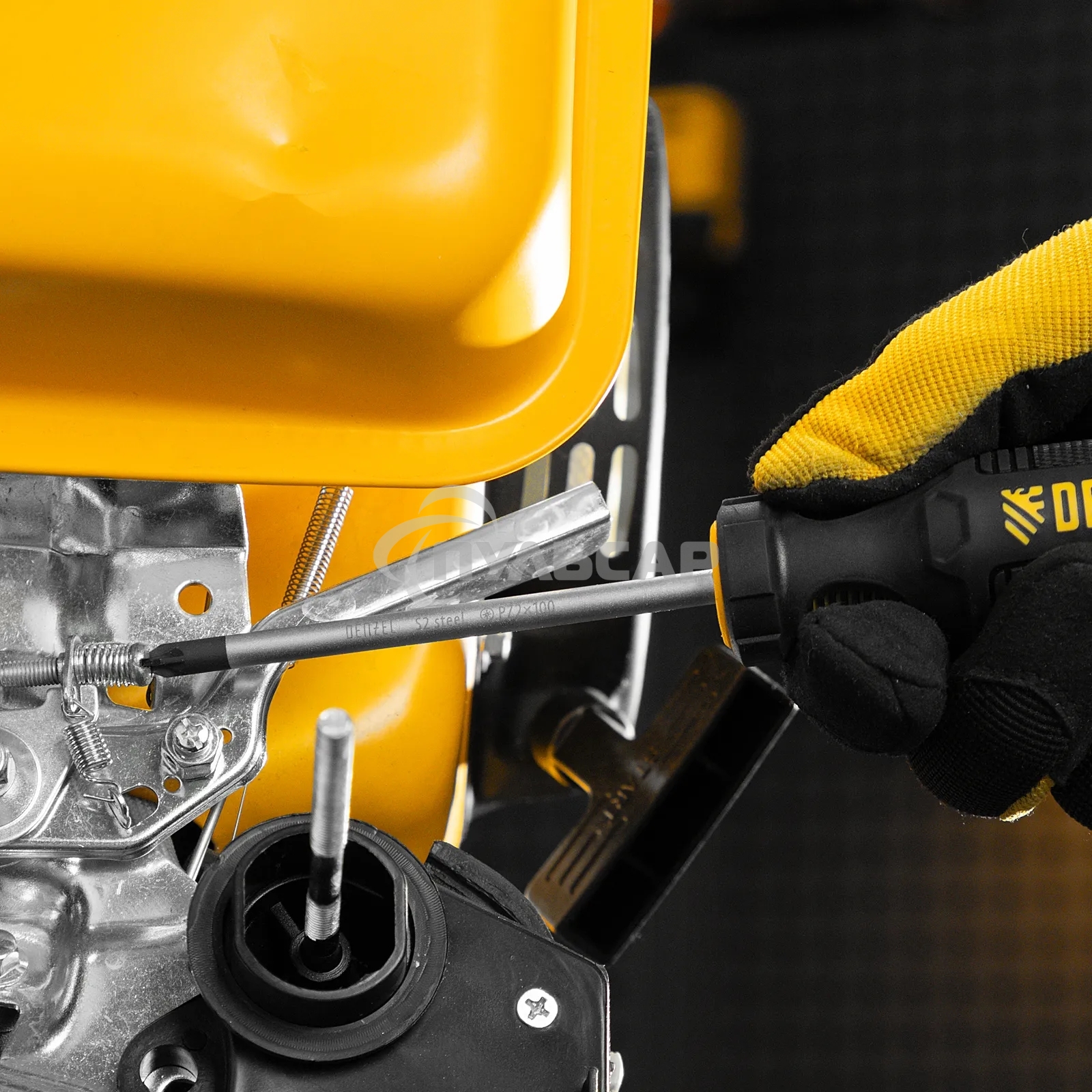 Отвертка Denzel PZ2x100 мм, S2, 3к рукоятка