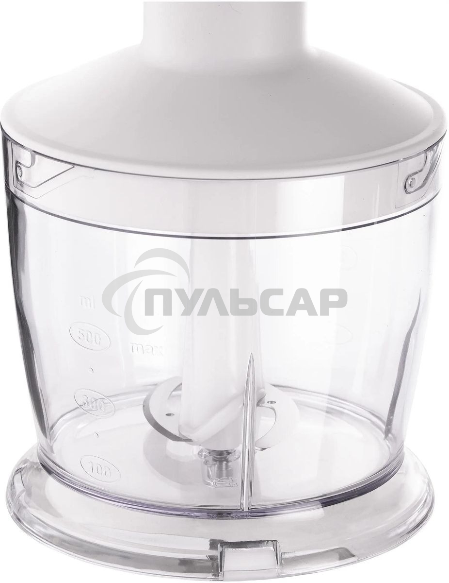 Погружной блендер KORTING KHB 0313 W, беспроводной, мощность 150 Вт, кнопочное управление, 3 насадки (блендер, измельчитель, миксер), 5 скоростей, объем чаши 500 мл, защита двигателя от перегрева/перегрузки, цвет белый