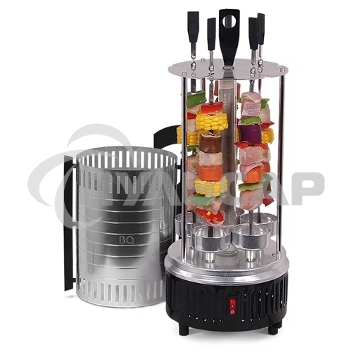 Электрошашлычница BQ BBQ1000 черный/стальной