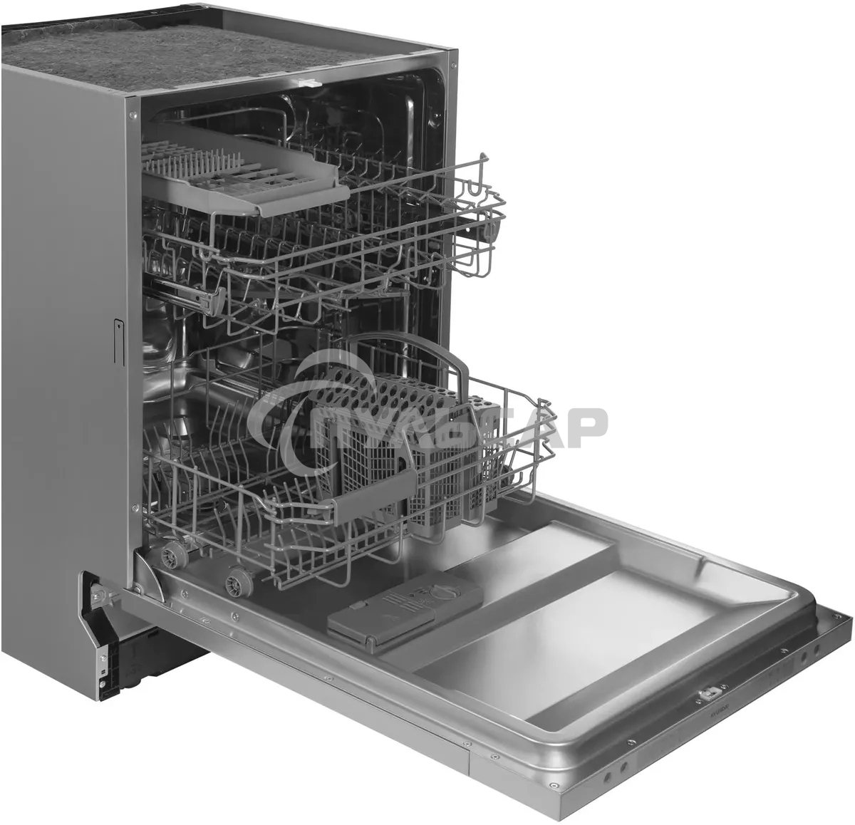 Встраиваемая посудомоечная машина Hyundai HBD 661, серебристый, 59.8 см, 14 компл., 49 дБ, класс A++