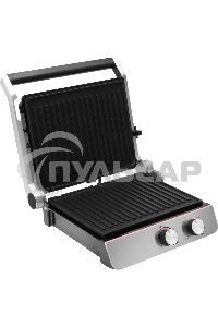 Электрогриль Hyundai HYG-4046 2200Вт черный/серебристый