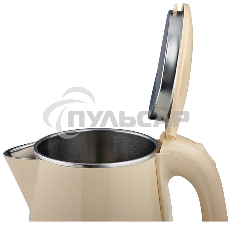 Чайник электрический HOMESTAR HS-1055 2,3 л, 1500 Вт, нержавеющая сталь/бежевый