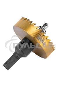 Коронка по металлу Denzel HSS, 55 мм, нитридтитановое покрытие