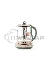 Чайник электрический BRAYER BR1015 2200 Вт,1,5 л, подст, 40-100 °С, завар.чая, стеклян