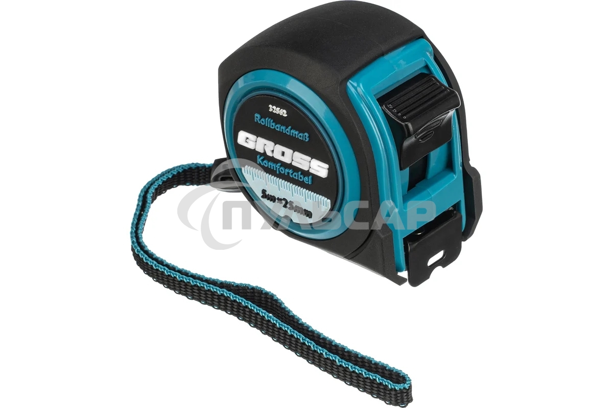 Рулетка Komfortabel, 5 м х 25 мм, обрезиненный корпус Gross