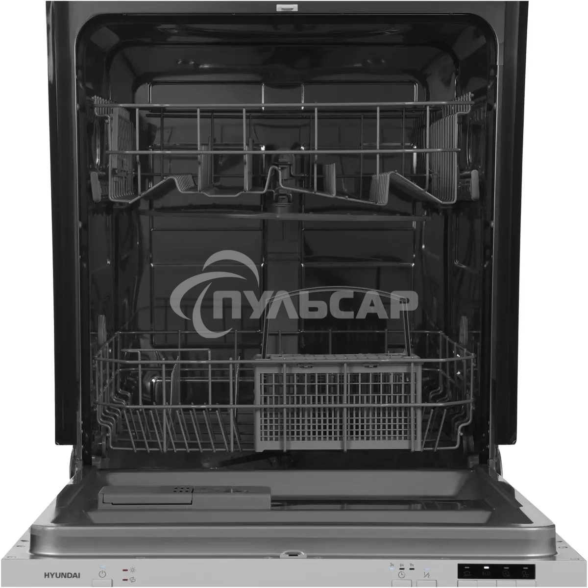 Встраиваемая посудомоечная машина Hyundai HBD 640P, нержавеющая сталь, 59.8 см, 12 компл., 55 дБ, класс A++