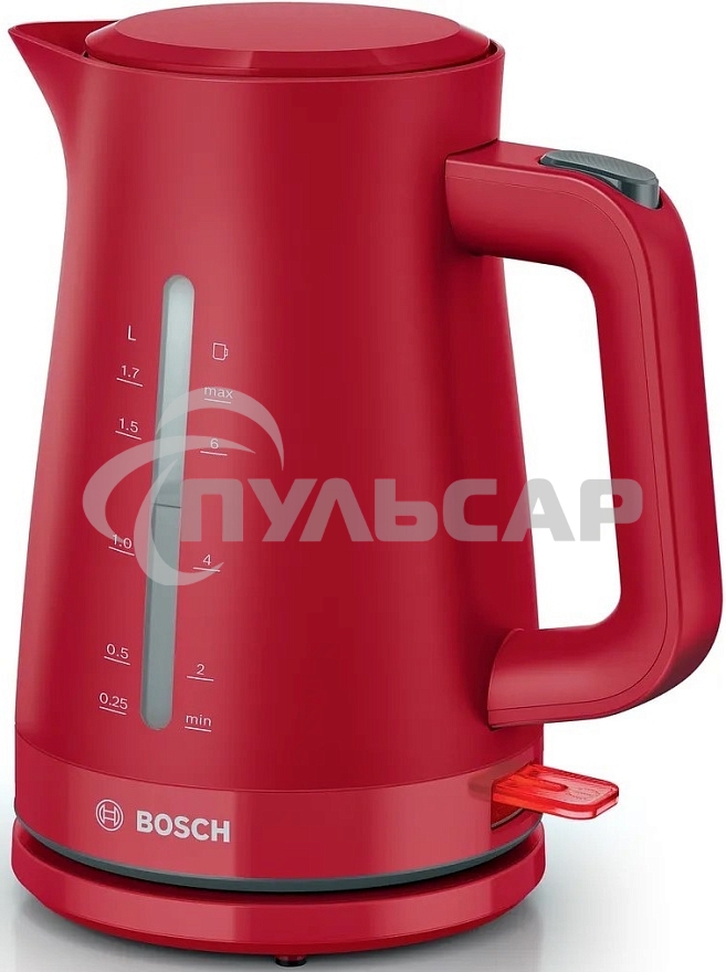 Чайник электрический Bosch TWK3M124 1,7 л, темно-красный