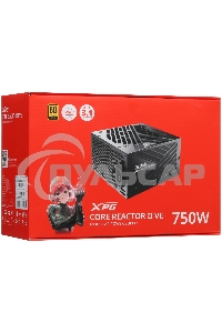 Блок питания ADATA COREREACTORIIVE750G-BKCEU, 750Вт, 80 PLUS Gold, 120мм, модульный, черный