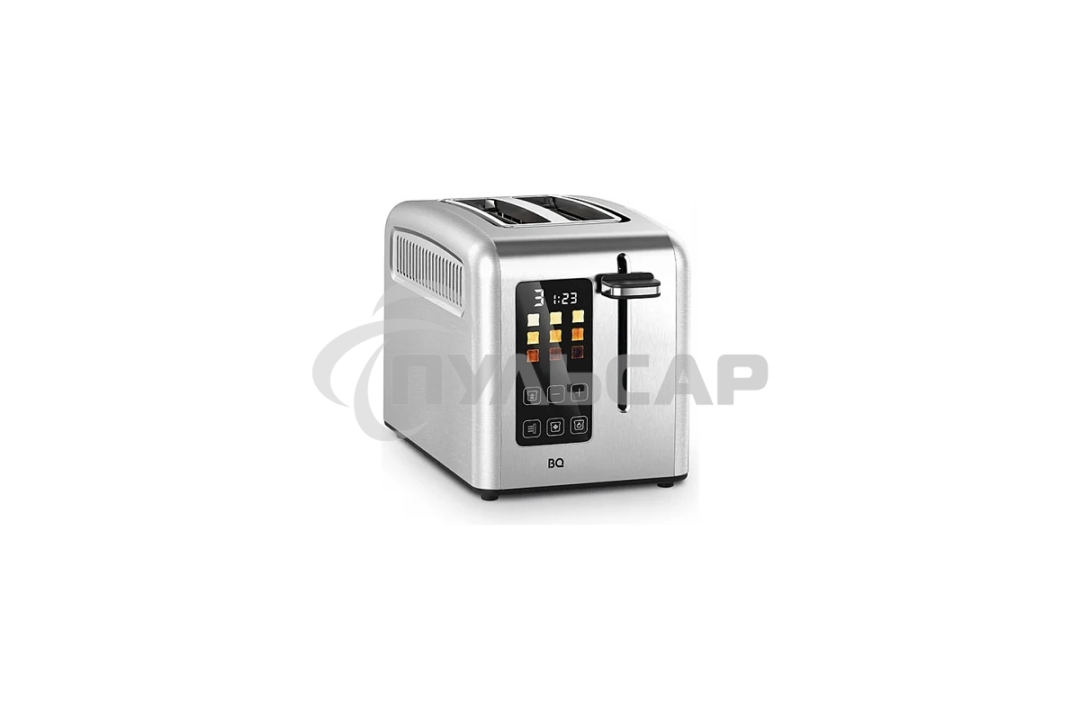 Тостер BQ T2002 Steel-Black, Мощность 950 Вт, 9 степеней поджаривания