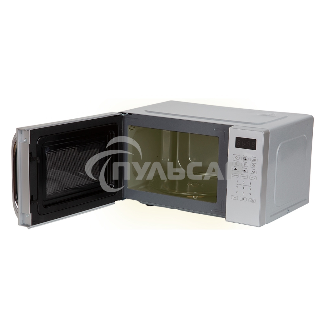 Микроволновая печь Pioneer MW255S серебристый, 20 л, 700 Вт, переключатели - сенсор