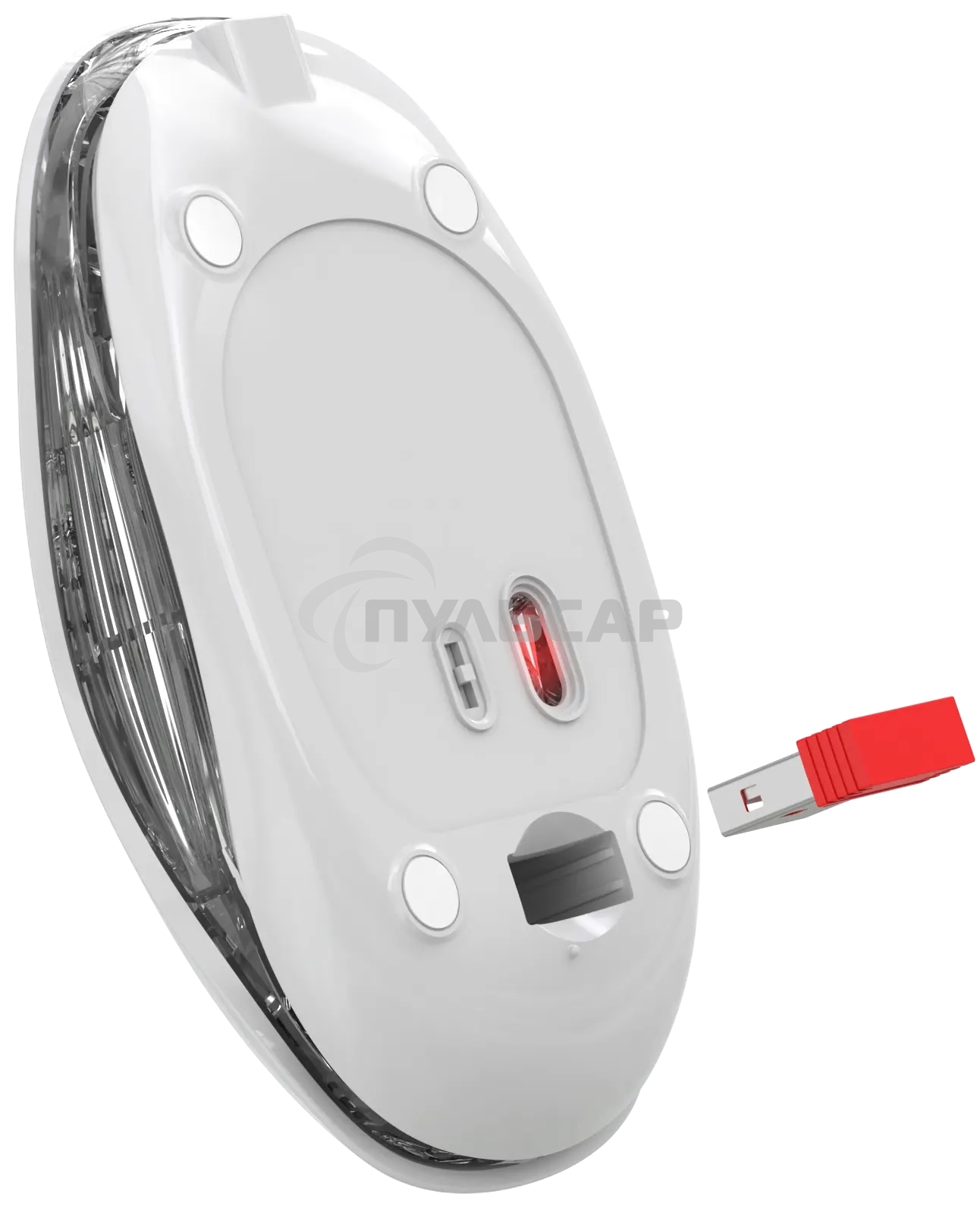 Мышь беспроводная Defender Calessa MB-252 белый, 3200 dpi, радиоканал, Bluetooth, USB, кнопки - 4