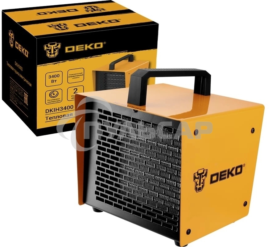 Тепловая пушка электрическая Deko DKIH3400 3400Вт оранжевый/черный