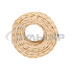 Провод ретро Bironi B1-424-719-50 2х1.5 матовый, песочное золото (уп. 50 м)