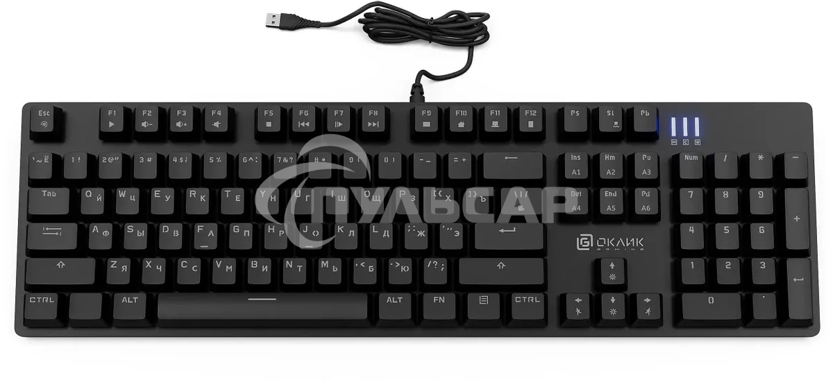 Клавиатура проводная Oklick 990 G2 (1875240), USB, черный