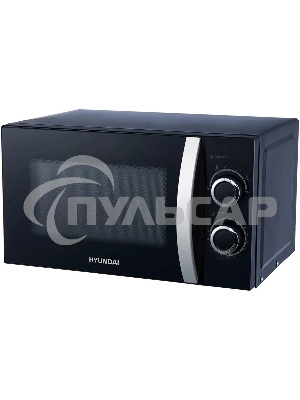 Микроволновая печь Hyundai HYM-M2055 черный/серебристый, 20 л, 700 Вт, переключатели - поворотный механизм