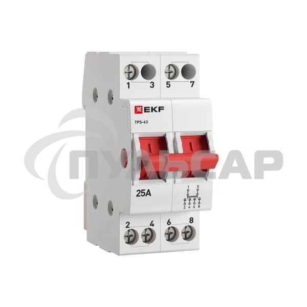 Переключатель трехпозиционный ТПС-63 2P 25А PROxima EKF TPS225