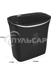 Шредер Deli E9945 черный (секр.P-4) фрагменты 6лист. 12лтр. скобы пл.карты