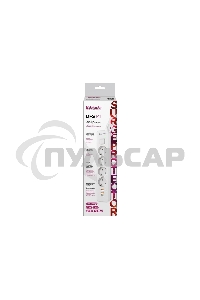 Удлинитель с сетевым фильтром Defender DFS 141, белый, 4розетки, USB+TypeC, 1.5 м.