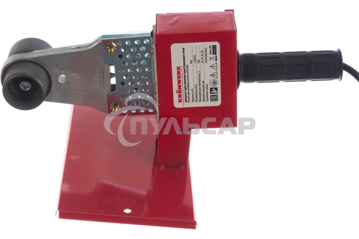 Аппарат для сварки пластиковых труб KRONWERK 94212 600Вт 300 °c 20-25-32-40мм блистер