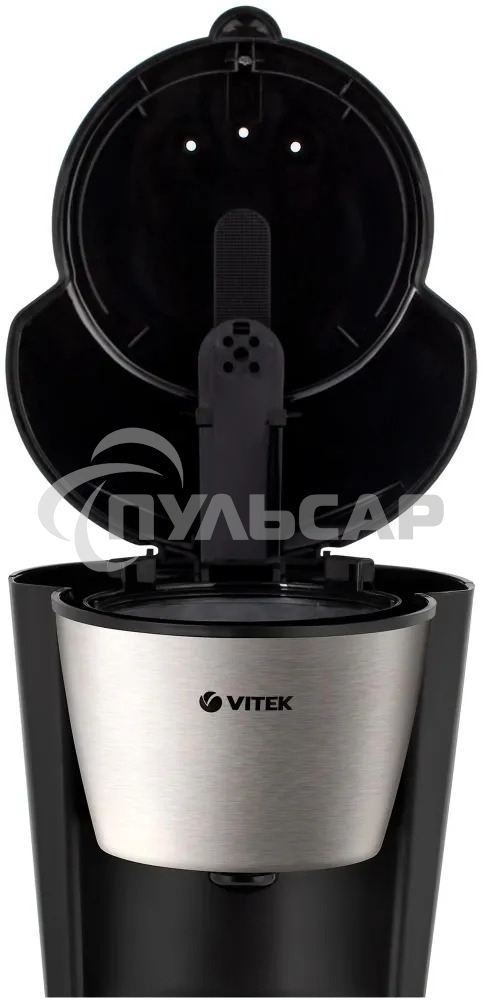 Кофеварка капельная Vitek VT-1506 ВК черный, молотый кофе, 0.7 л, 550 Вт