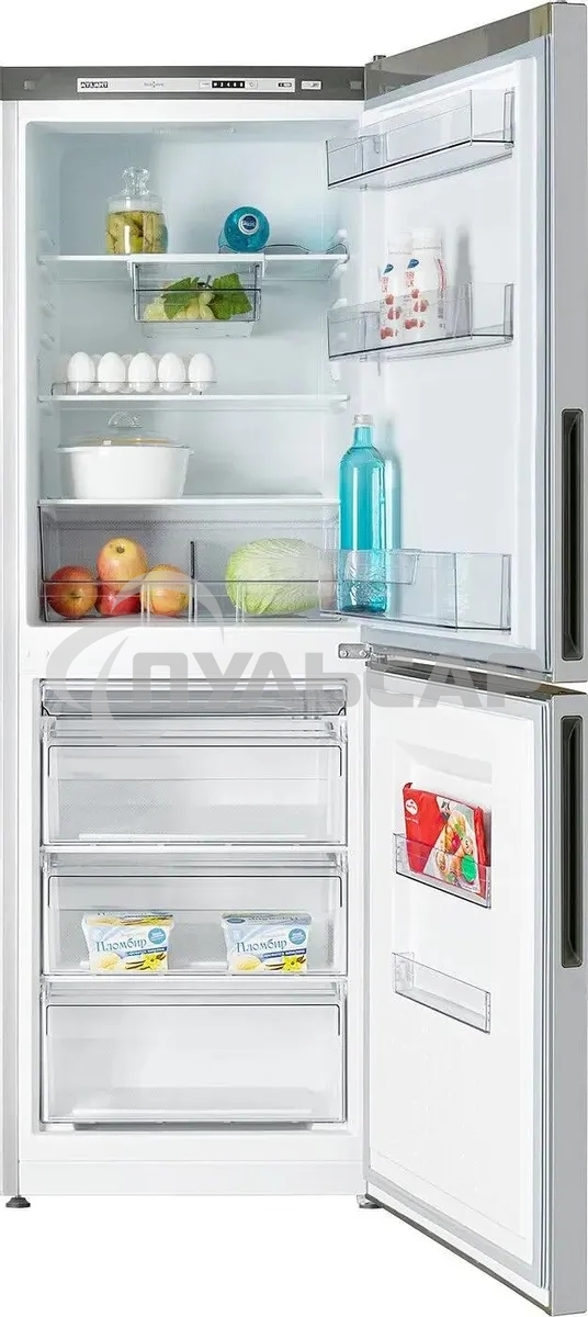 Холодильник Atlant ХМ-4619-181 серебристый двухкамерный 182/119л морозилка снизу