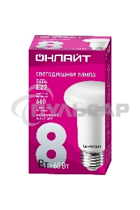 Лампа светодиодная ОНЛАЙТ 71654 OLL-R63-8-230-4K-E27 8 Вт 4000К белый E27 660 лм
