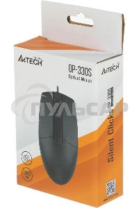 Мышь проводная A4Tech OP-330S черный, 1200 dpi, USB, кнопки - 3