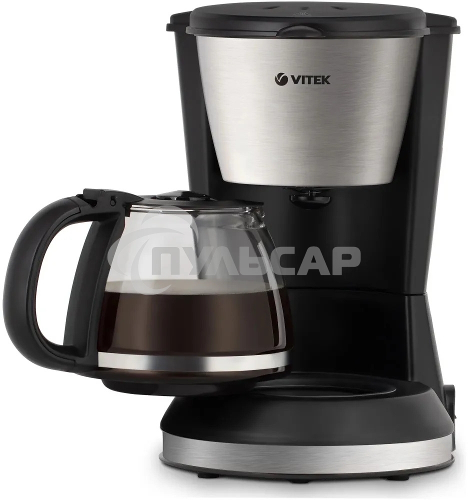 Кофеварка капельная Vitek VT-1506 ВК черный, молотый кофе, 0.7 л, 550 Вт