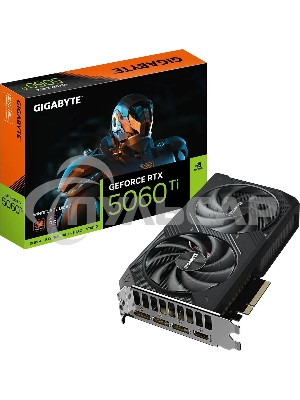 Видеокарта Gigabyte PCI-E 5.0 GV-N506TWF2OC-8GD 1.0 NVIDIA GeForce RTX 5060TI 8Gb 128bit GDDR7 2587/28000 HDMIx1 DPx3 HDCP Ret