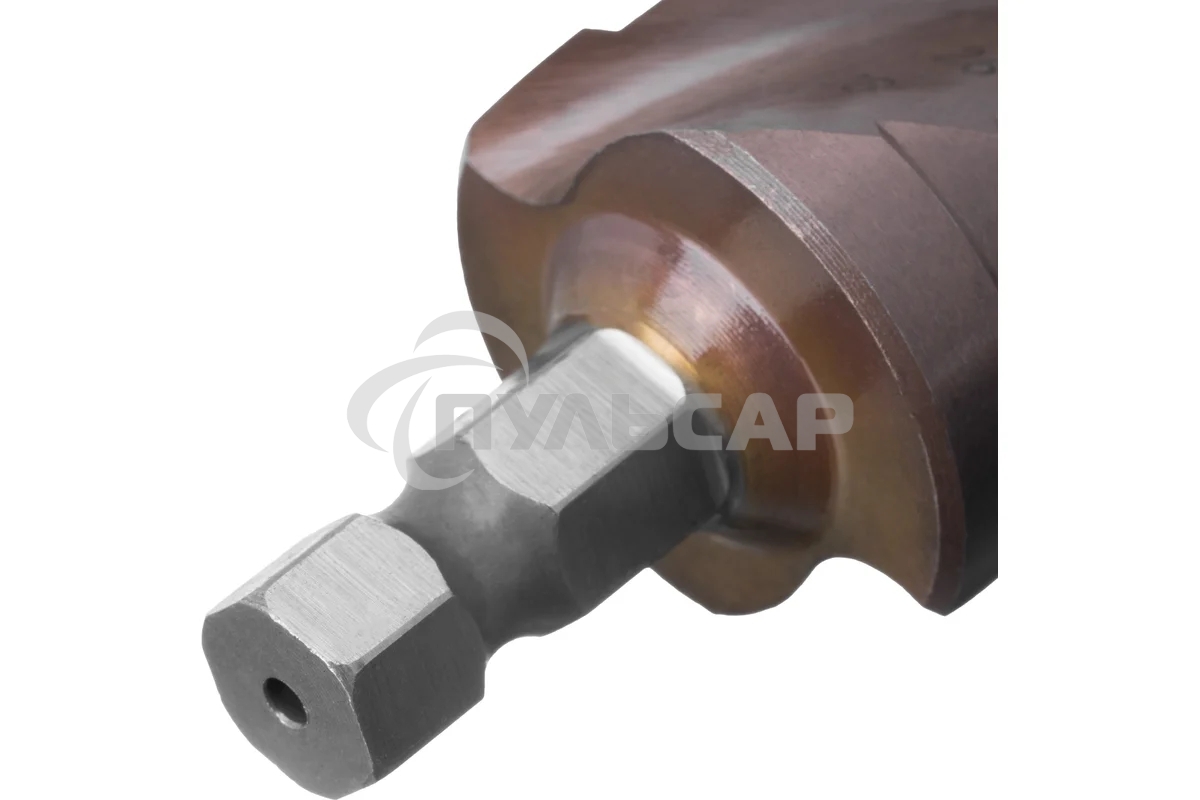 Сверло ступенчатое Denzel 6-8-10-12-14-16-18-20-22-24-26-28-30мм, Р6М5К5, 6-гр. хвостовик 723614