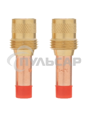 Держатель цанги Denzel с газовой линзой для электрода 2,4 мм, 2 шт