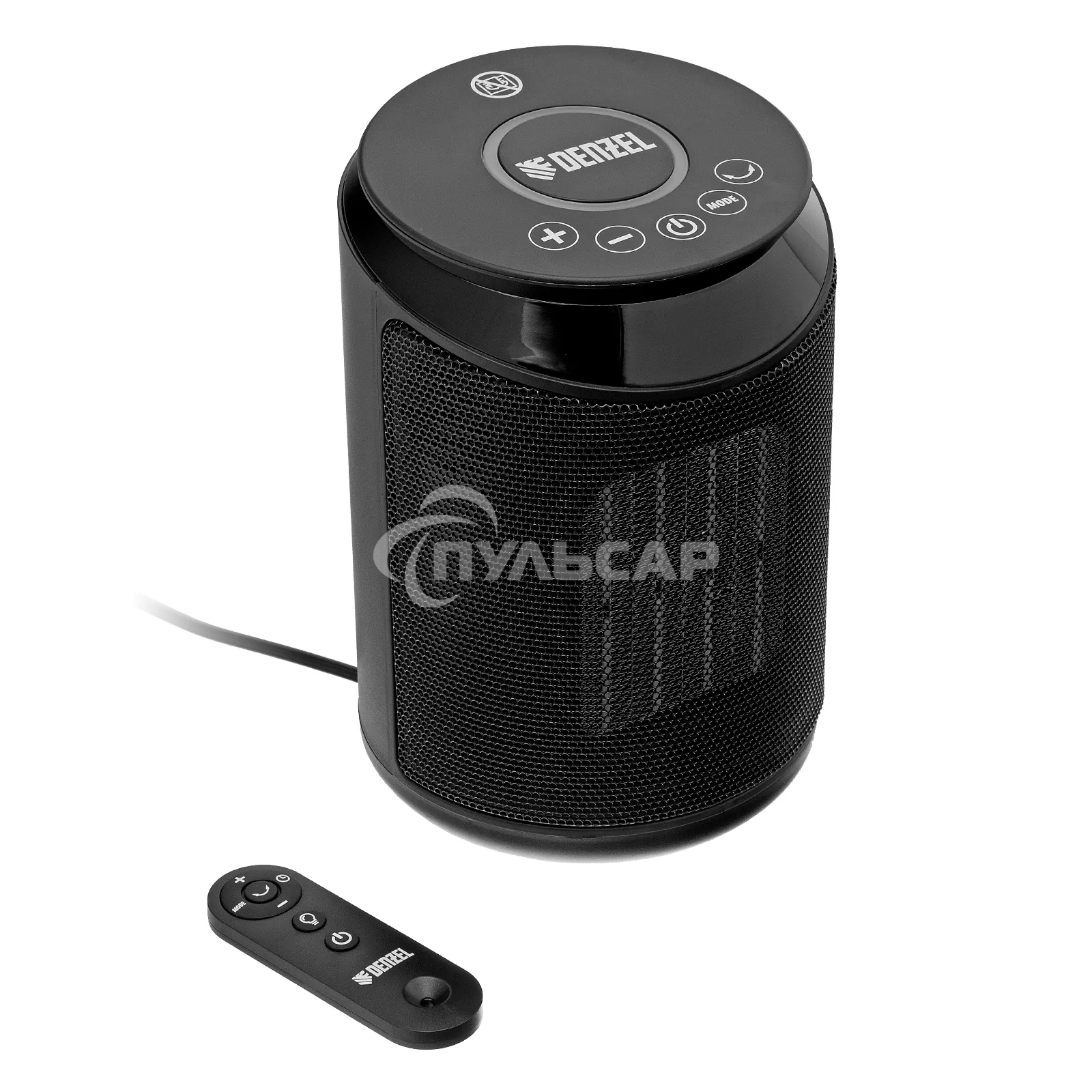 Тепловентилятор керамический Denzel DTFC-2000X, 1000/2000 Вт, 20 м2, 3 режима, пульт, Wi-Fi, термостат