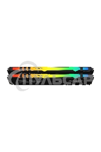 Оперативная память Kingston Fury Beast, DDR4, 16Gb (2x8Gb), 3200MHz, CL16, DIMM, с радиатором, RGB, черный