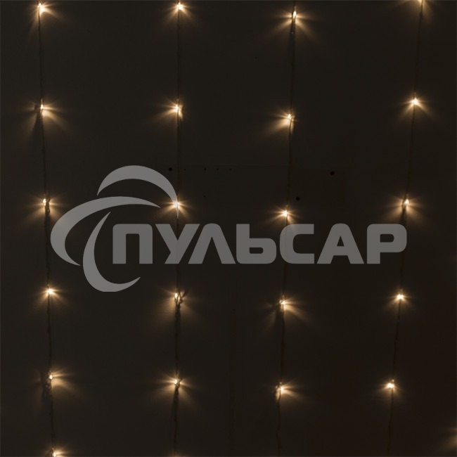 Гирлянда светод. Funray Занавес CL-320WW, 3*2,5м,320LED,тепл.белый,прозрачный шн. 2,5м,220в,IP20,контр