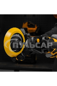 Тарелка опорная Denzel для дрели и УШМ с липучкой, 150 мм, мягкая, с адаптером c М14 на d8