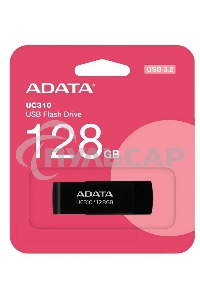 Флешка USB ADATA UC310 (UC310-128G-RBK), 128 Gb, USB 3.2 Gen 1, R/W 100/30, черный