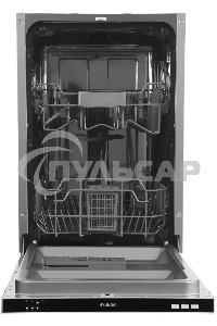 Встраиваемая посудомоечная машина Hyundai HBD 441, черный, 44.8 см, 9 компл., 49 дБ, класс A++