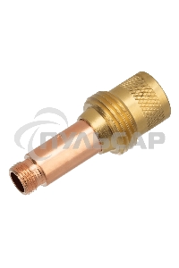 Держатель цанги Denzel с газовой линзой для электрода 2,4 мм, 2 шт