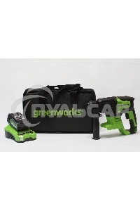Перфоратор аккумуляторный бесщеточный GreenWorks GD24SDS2 2 ДЖ, 24V, c 1хАКБ 4 Ач и ЗУ в сумке (3803007UB)