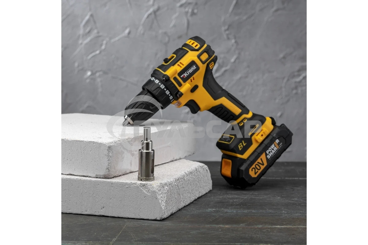 Коронка алмазная KRANZ 22 мм с центровочным сверлом