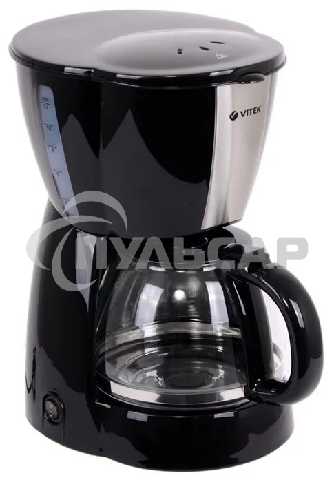 Кофеварка капельная Vitek VT-1506 ВК черный, молотый кофе, 0.7 л, 550 Вт
