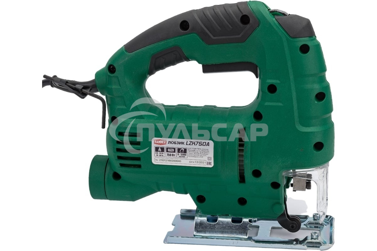 Лобзик Hammer LZK750А 750Вт 0-3000ход/мин 80мм-дер 8мм-мет маятник