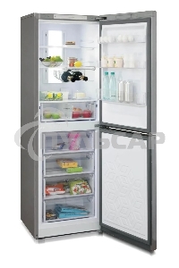 Холодильник Бирюса Б-I940NF нержавеющая сталь двухкамерный 210/130л морозилка снизу, No Frost