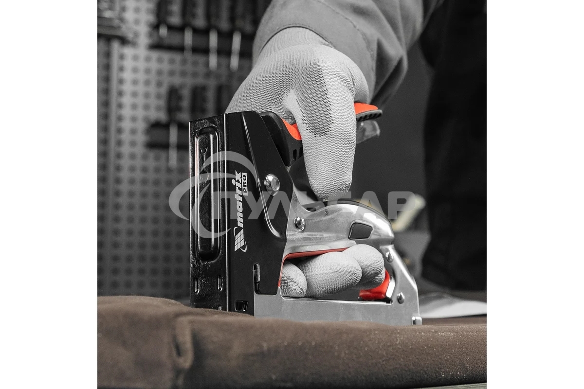 Степлер мебельный Matrix, стальной, быстрая загрузка, тип скобы 53, 6-10 мм, PRO