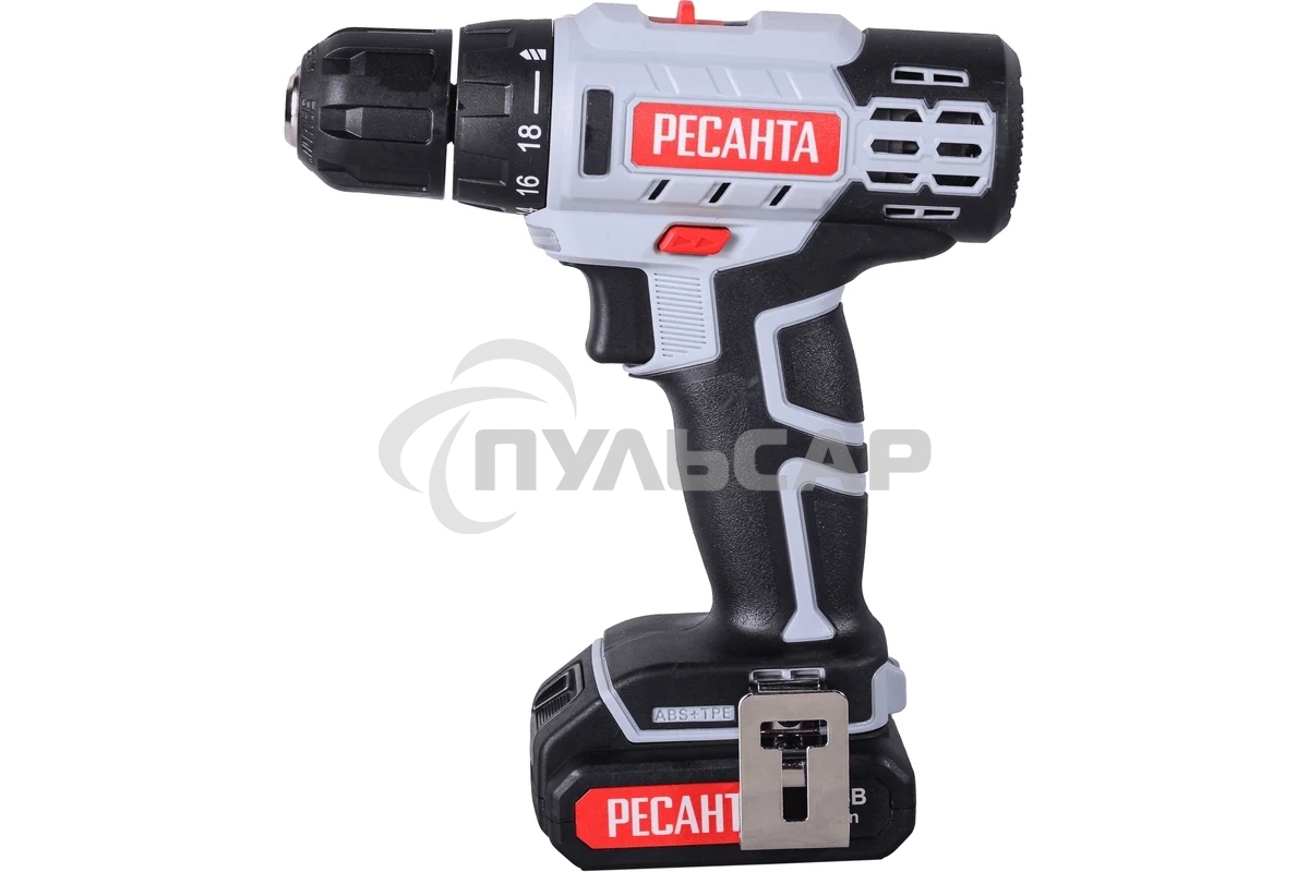 Дрель-шуруповерт Ресанта ДА-14-2Л 75/14/3, Аккумуляторная, 14,4В