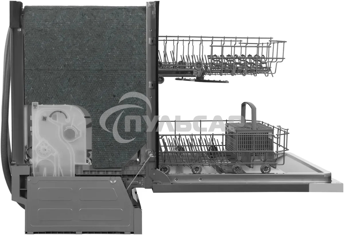 Встраиваемая посудомоечная машина Hyundai HBD 640P, нержавеющая сталь, 59.8 см, 12 компл., 55 дБ, класс A++