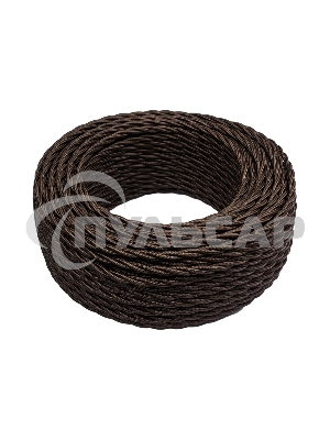 Провод ретро Bironi B1-424-72-50 2х1.5 матовый коричневый (уп. 50 м)