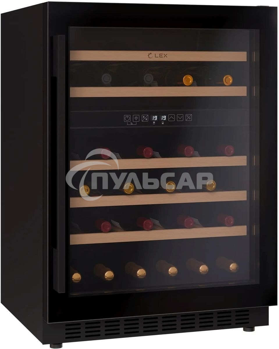 Винный шкаф LEX LWD6046BL dual zone 1-нокамерн. черный