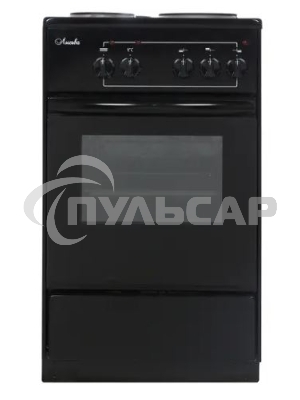 Плита электрическая Лысьва ЭП 301 СТ черный, конфорок 3 шт, духовка 57 л, 50 см x 84 см x 60 см